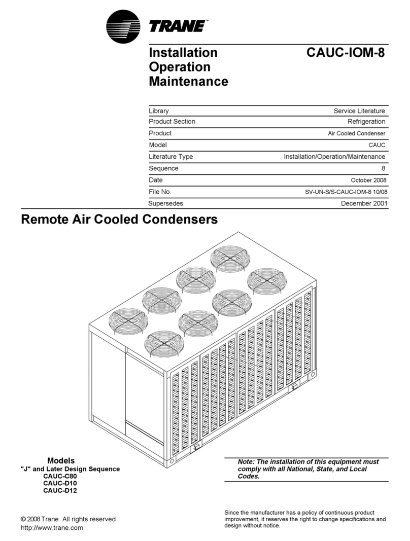 Trane CAUC-C80 Installation operation & maintenance