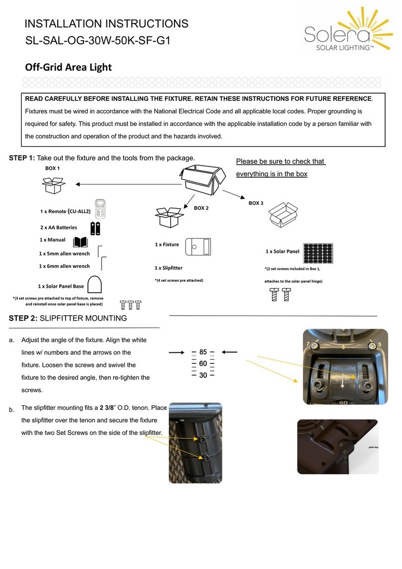 Solera SL-SAL-OG-30W-50K-SF-BK-G1 installation instructions