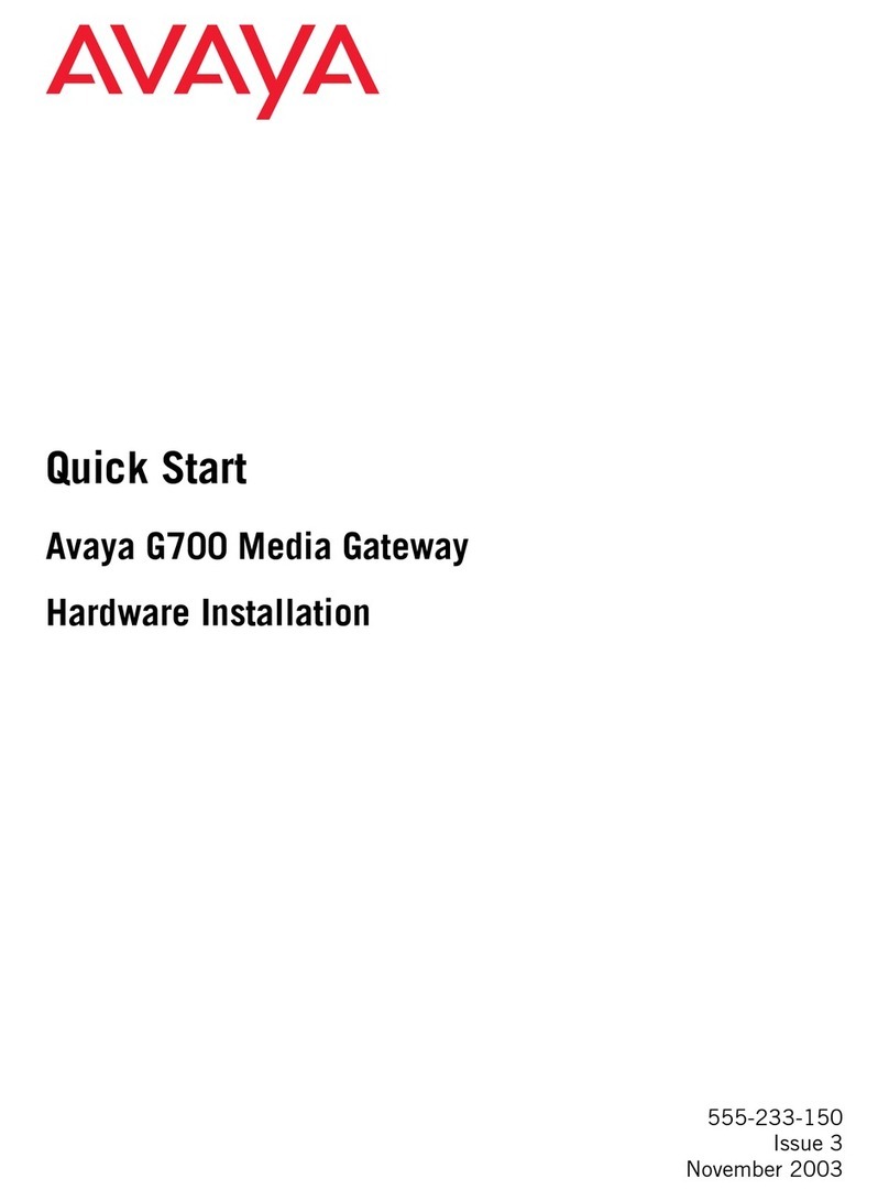 Avaya G700 User manual