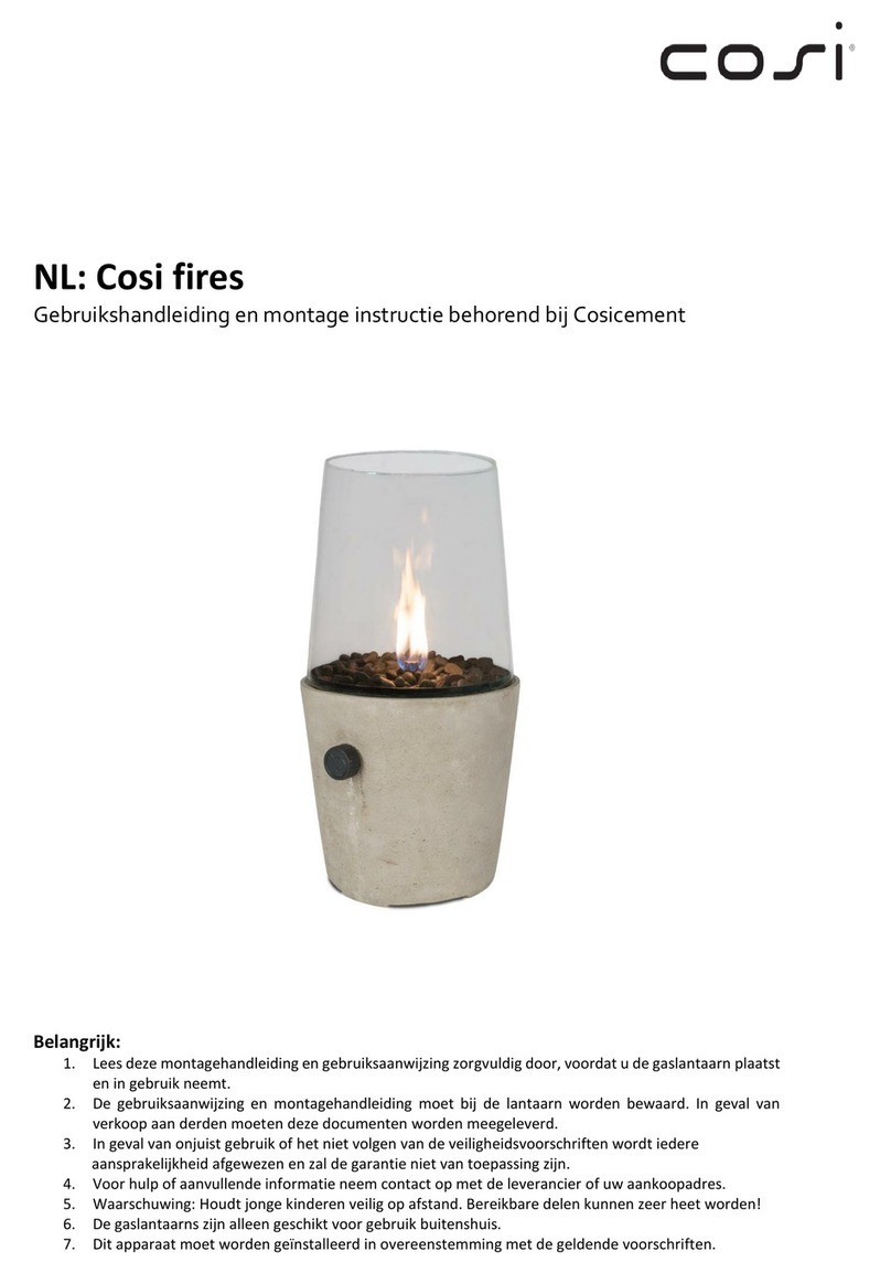 Cosi fires Cosicement Installation instructions