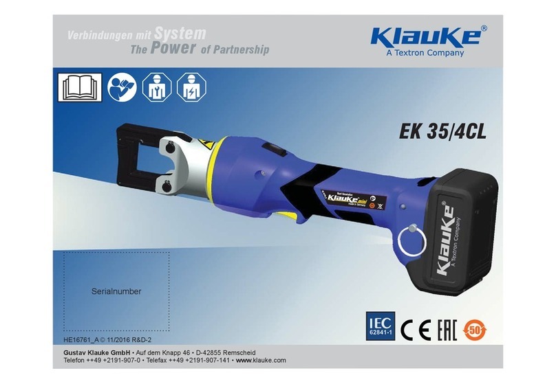 Textron Klauke EK 35/4CL User manual