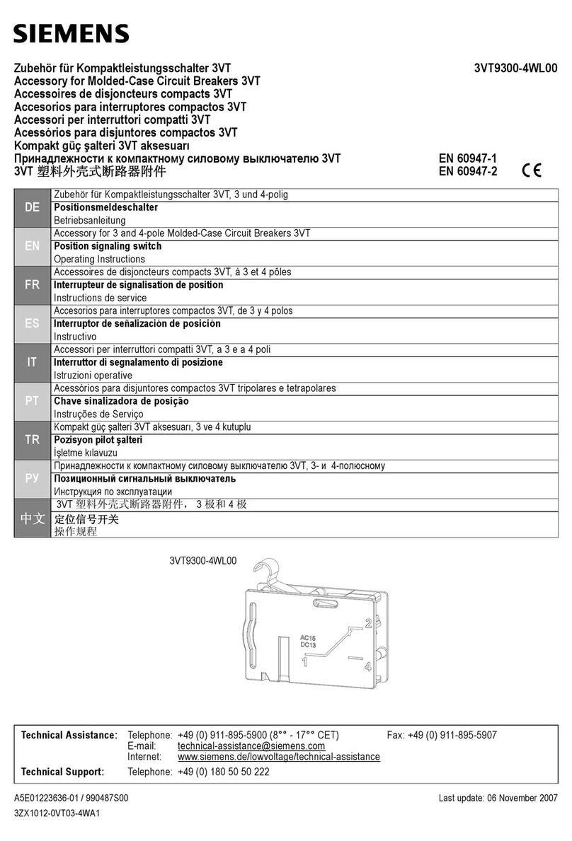 Siemens 3VT9300-4WA30 User manual Siemens 3VT9300-4WA30 User manual