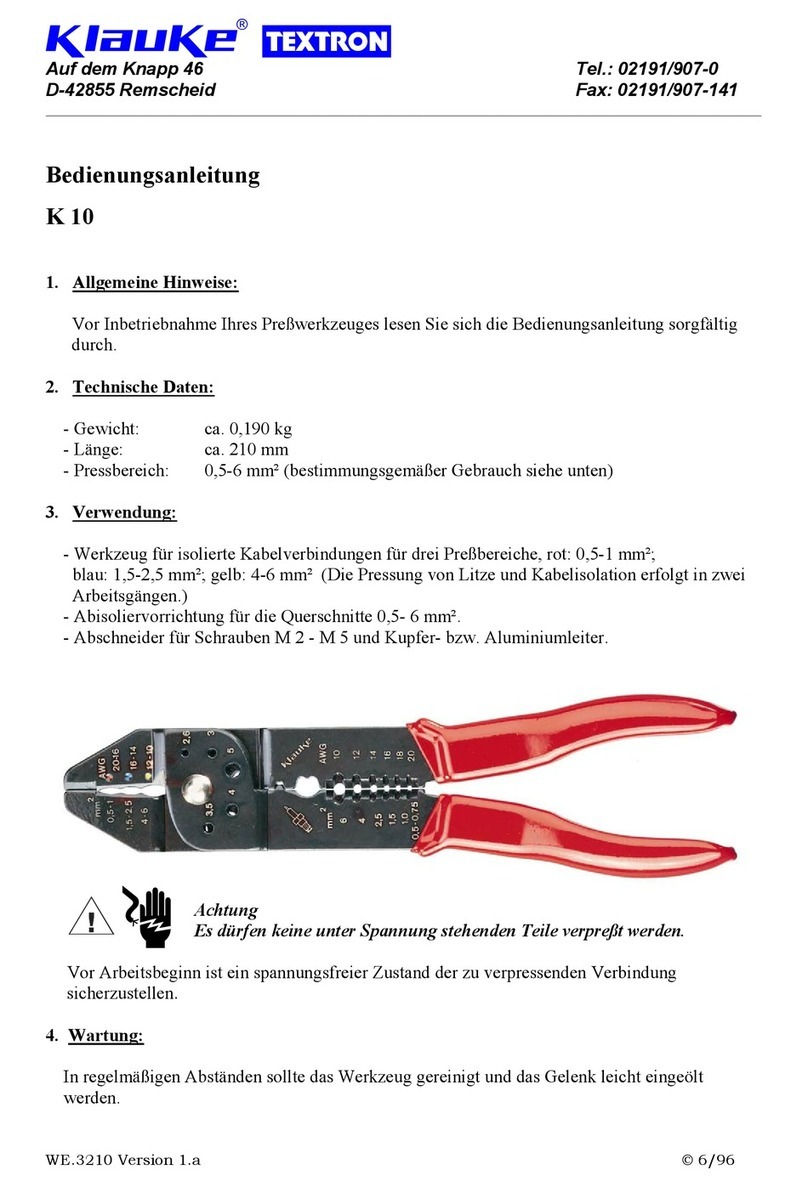 Textron Klauke K 10 User manual