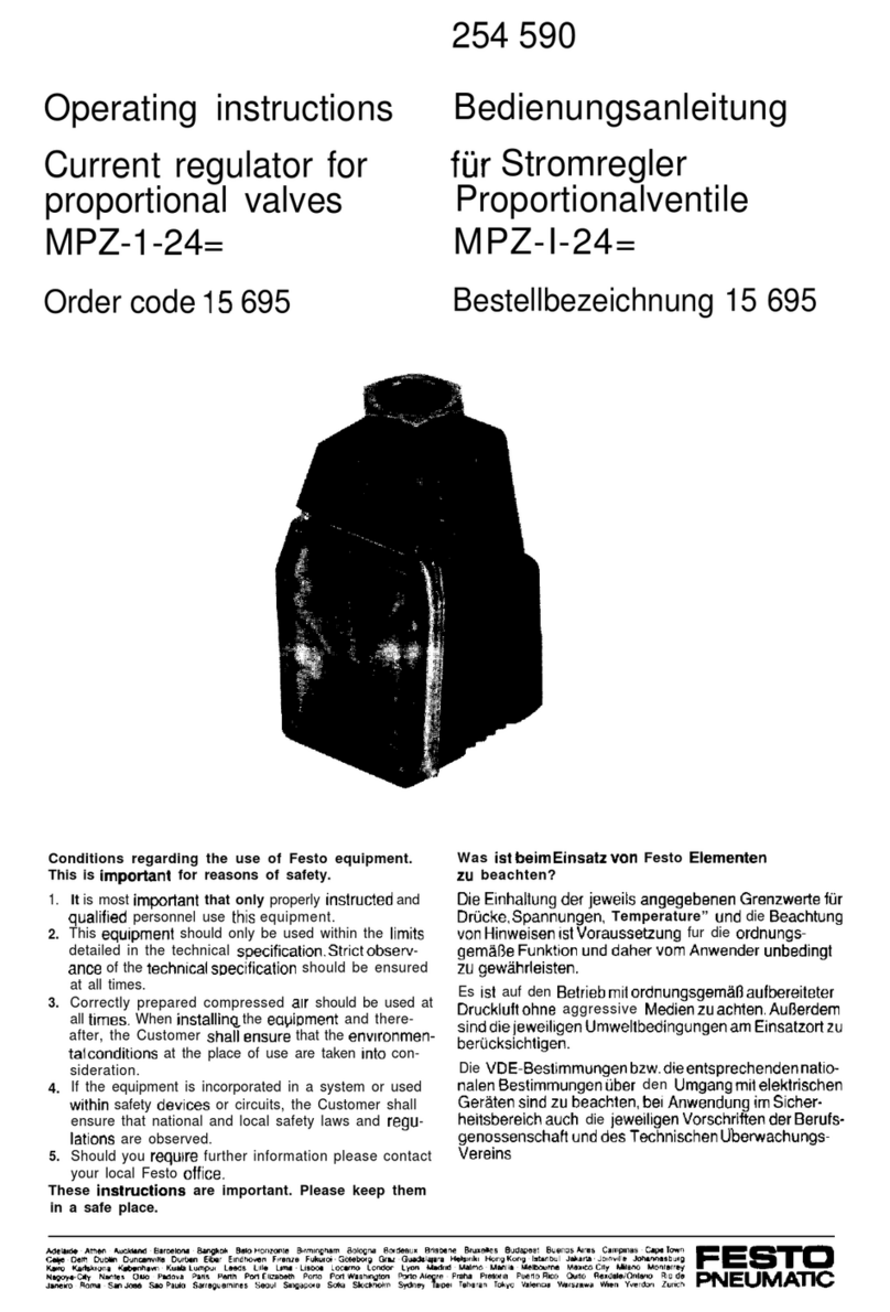 Festo Pneumatic MPZ-1-24 operating instructions