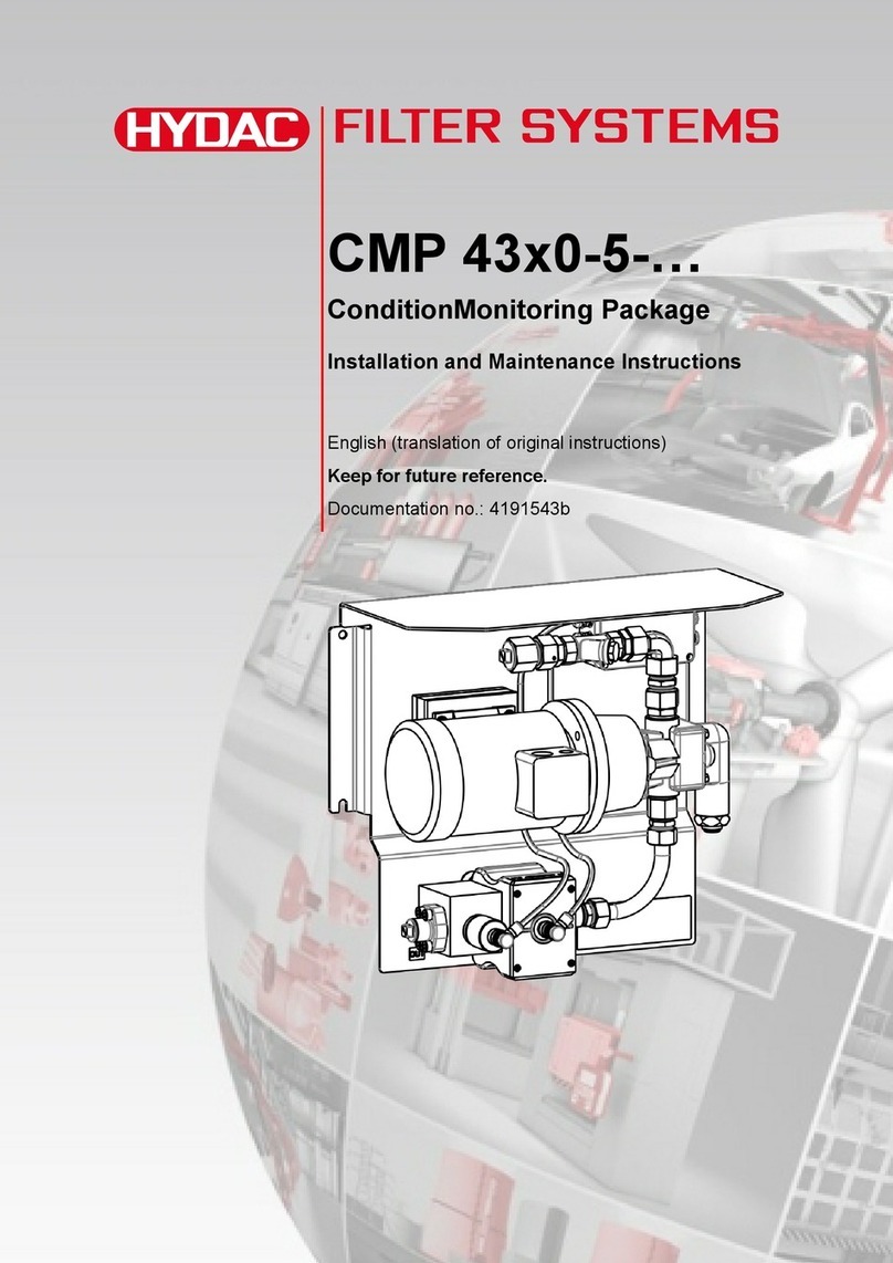 HYDAC FILTER SYSTEMS CMP 43 0-5 Series Installation and maintenance instructions