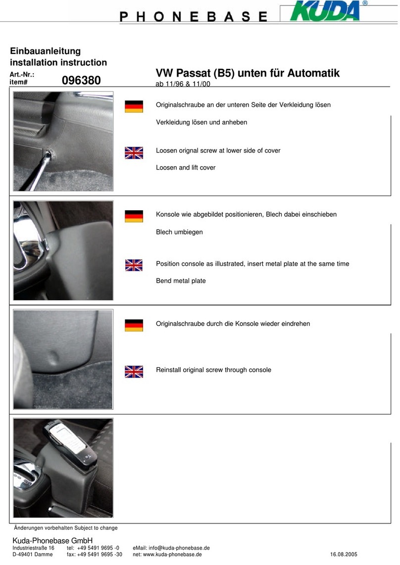 Kuda-Phonebase 096380 Installation instruction Kuda-Phonebase 096380 Installation instruction