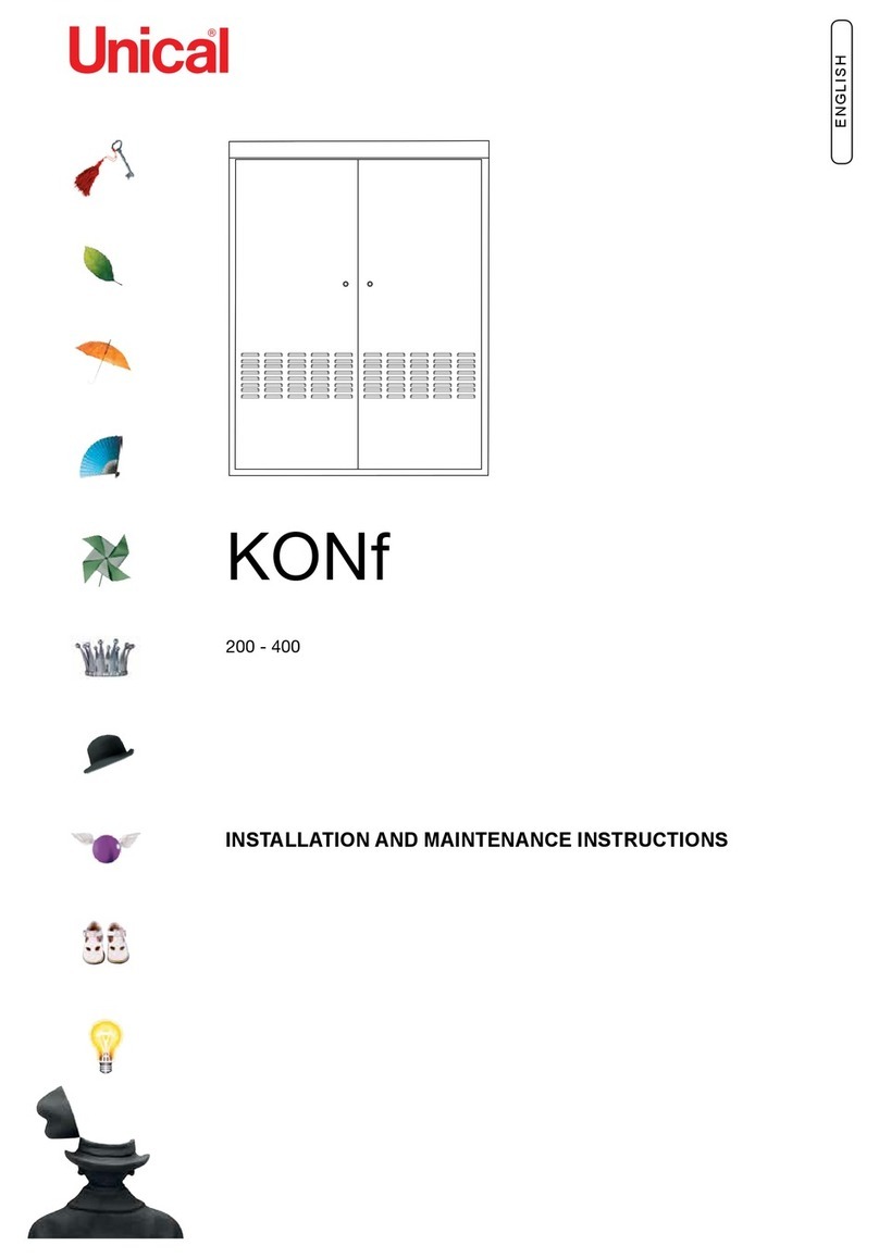 Unical KONf 200 Installation and maintenance instructions
