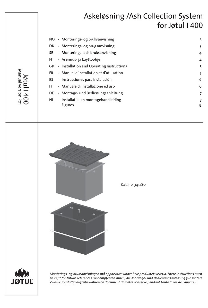 Jøtul 341280 Installation and operating instructions Jøtul 341280 Installation and operating instructions