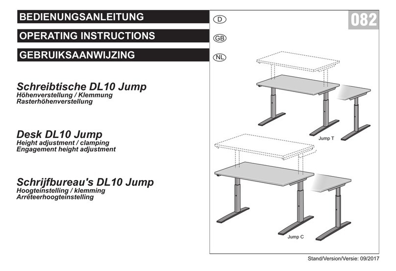 Oka DL10 Jump T Desk operating instructions