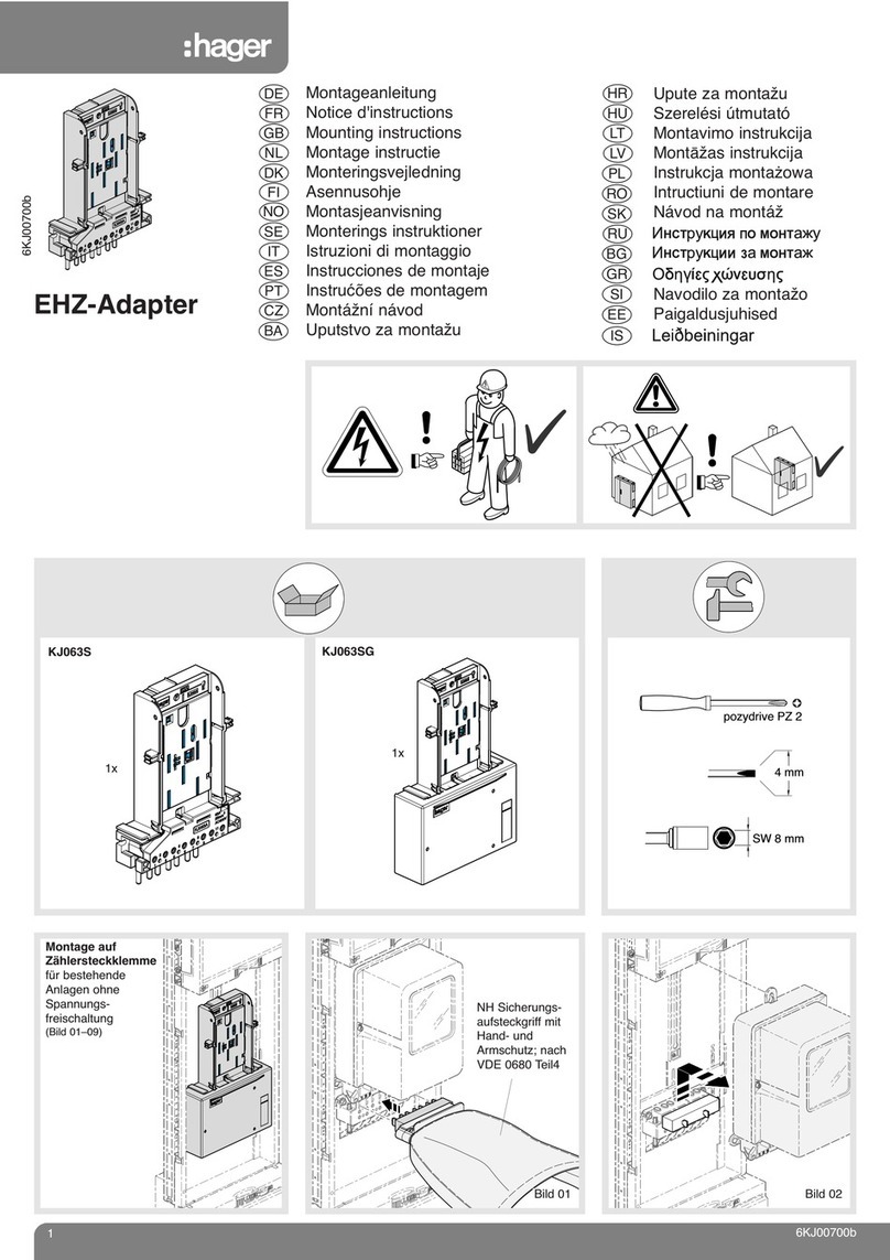 hager EHZ-Adapter User manual
