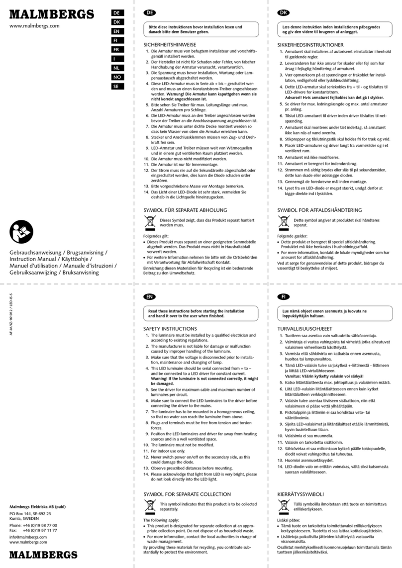 Malmbergs MD-45 User manual