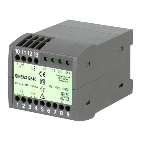 Camille Bauer SINEAX B 840 operating instructions
