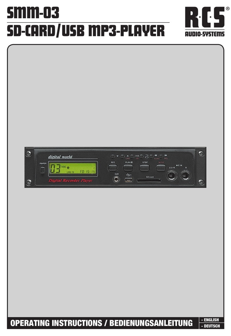 RCS SMM-03 operating instructions