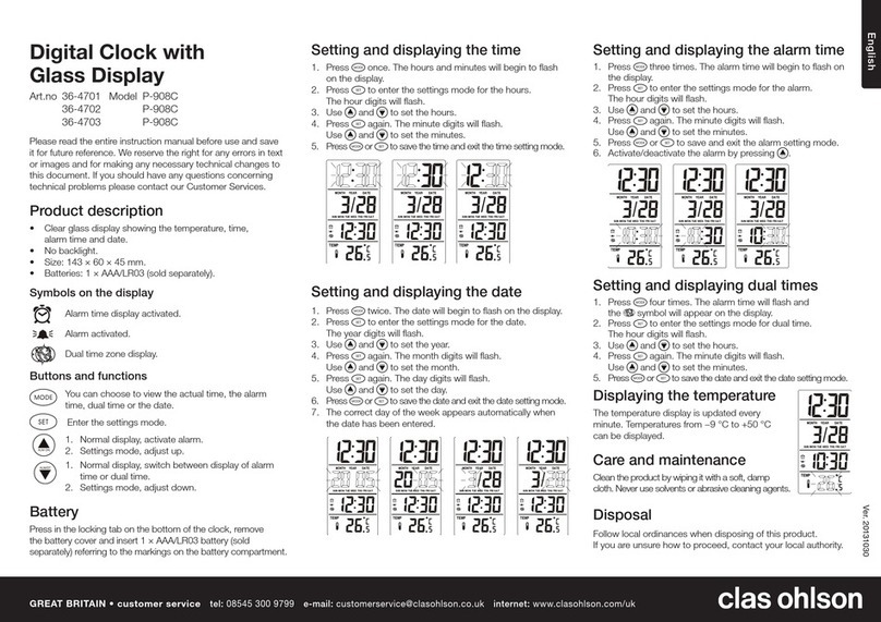 Clas Ohlson P-908C User manual