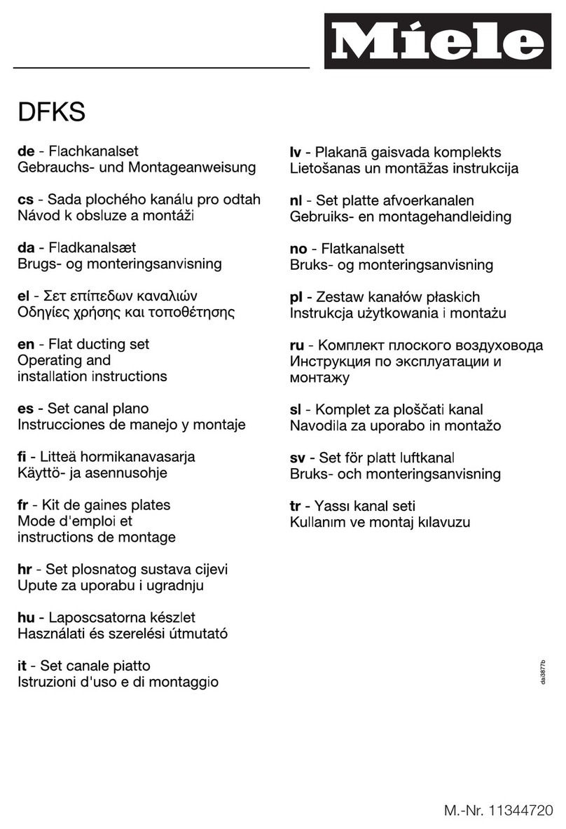 Miele DFKS Operating and installation instructions