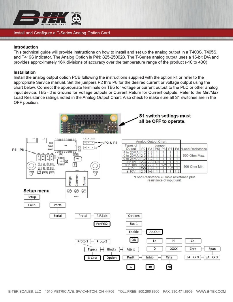 B-TEK Scales T403S Install and Configure