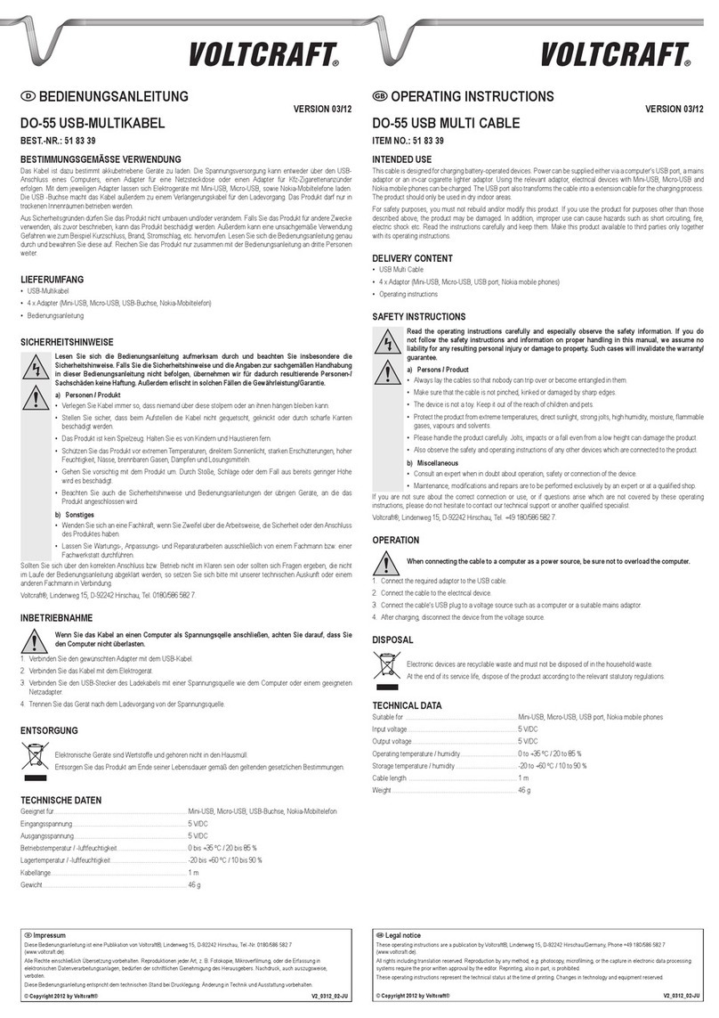 VOLTCRAFT DO-55 operating instructions