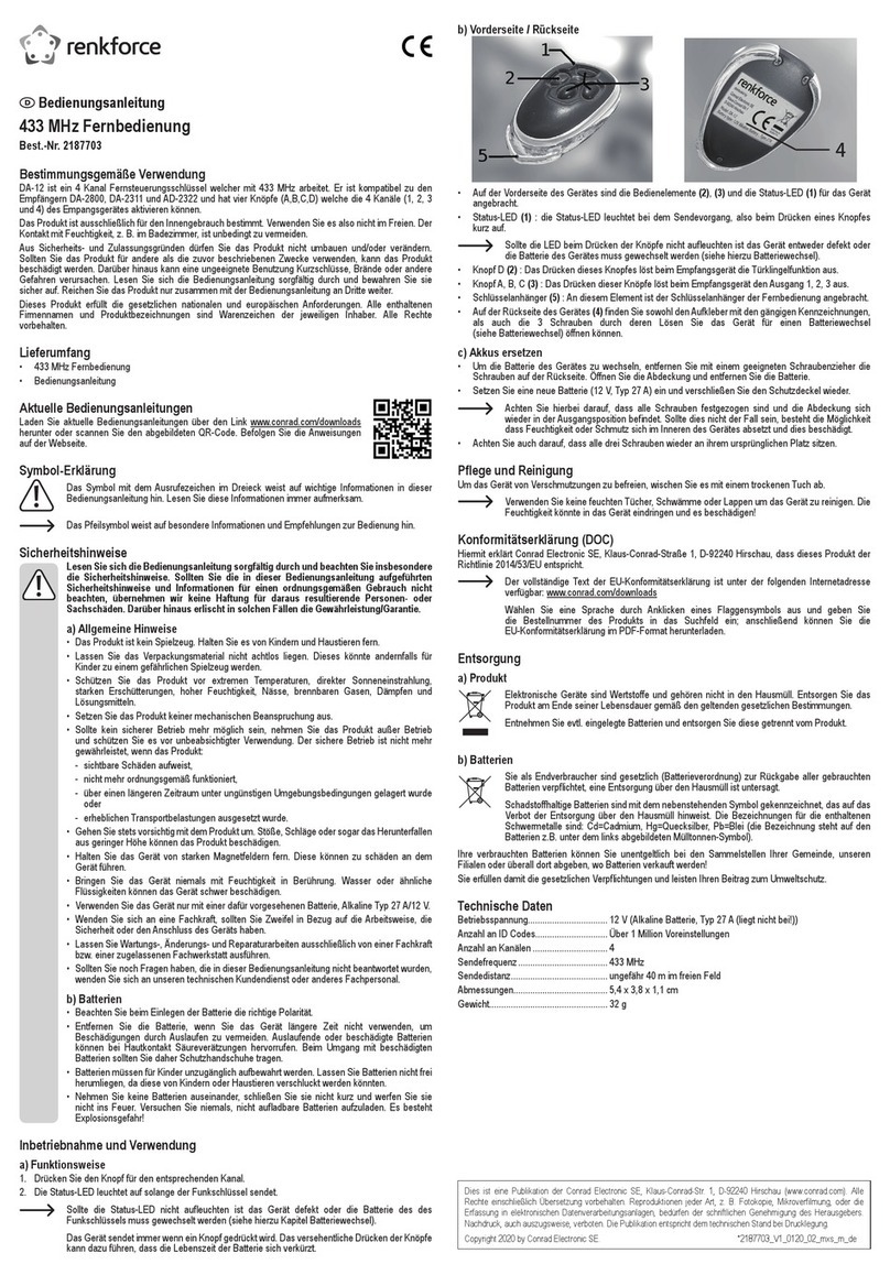 Renkforce RF-4375406 operating instructions