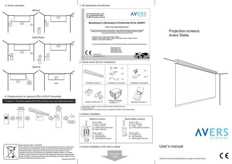Avers Screens Stella Series user manual