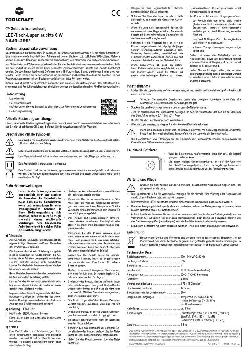TOOLCRAFT TO-6394491 operating instructions