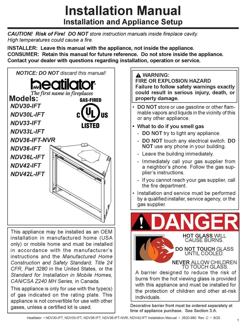 Heatilator NDV30-IFT installation manual