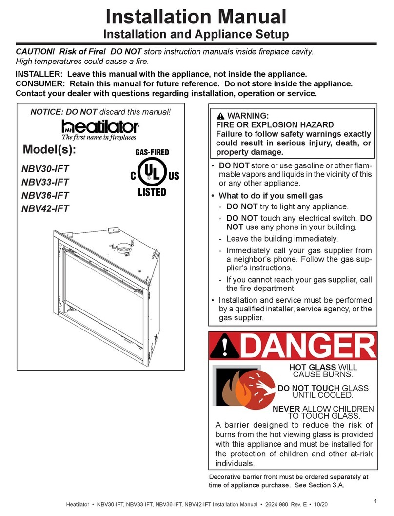 Heatilator NBV30-IFT User manual Heatilator NBV30-IFT User manual