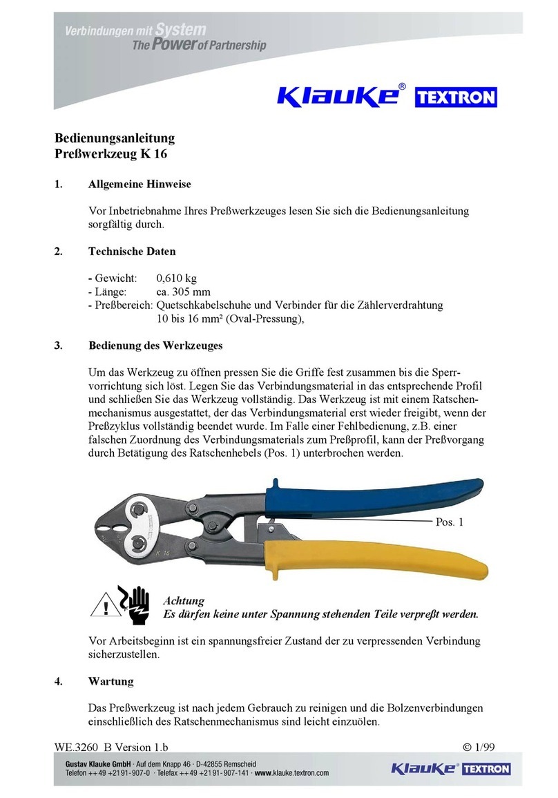 Textron Klauke K 16 User manual