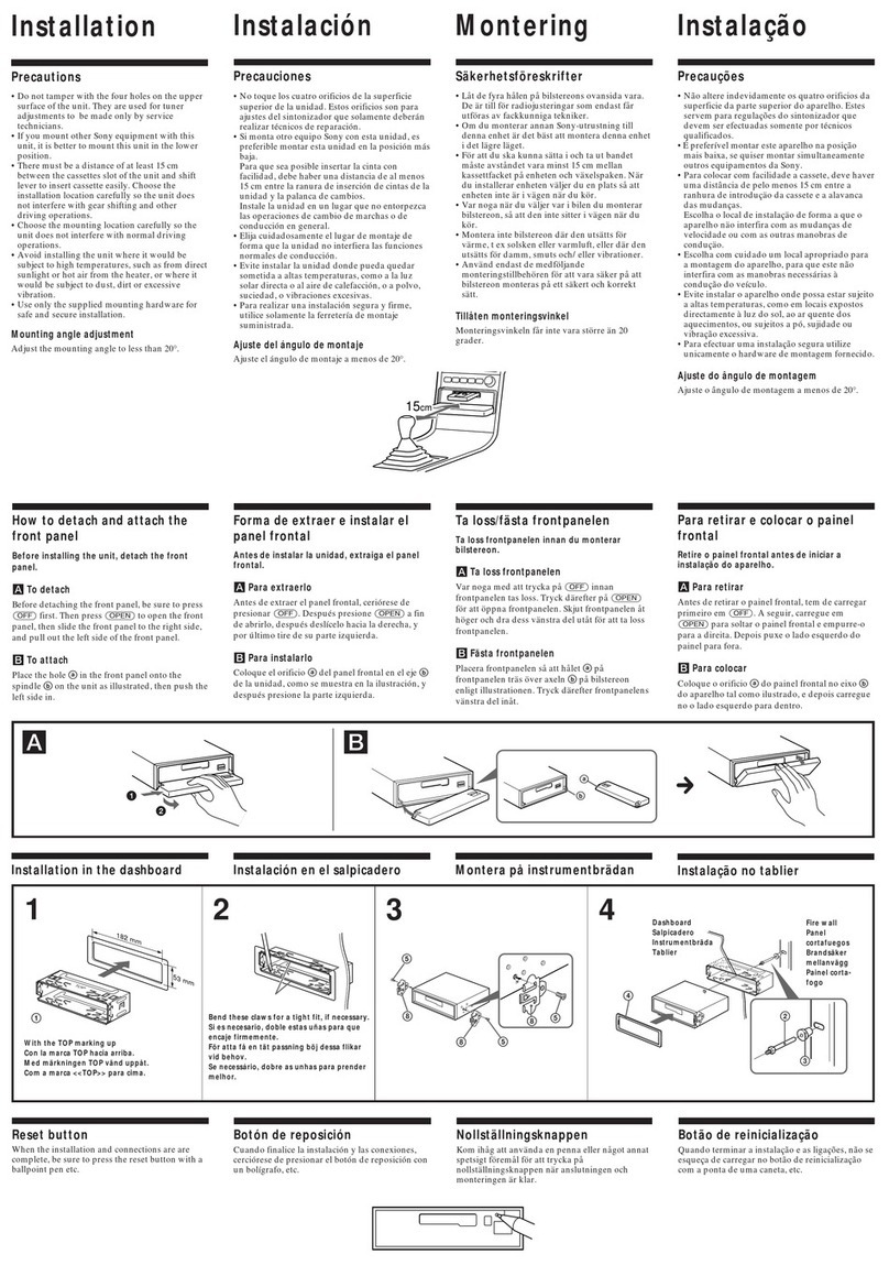 Sony XR-C8100R Installation/connections