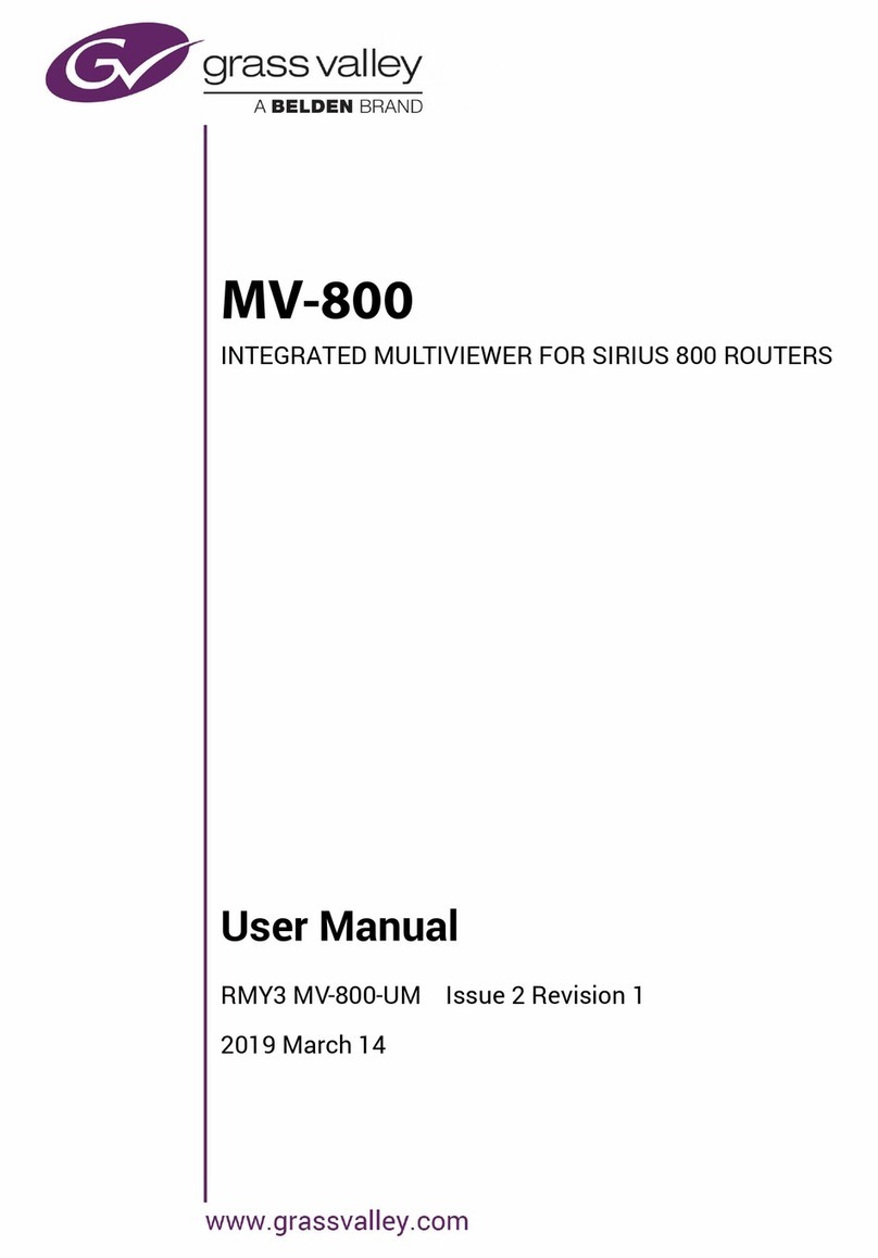 Belden grass valley MV-800 Series User manual