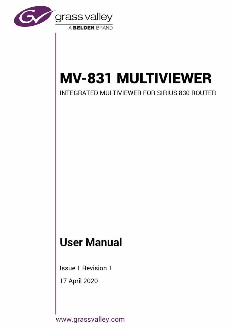 Belden grass valley MV-831 User manual