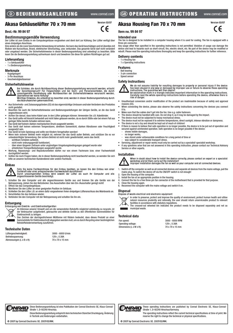 Akasa AK-179BKT-C User manual