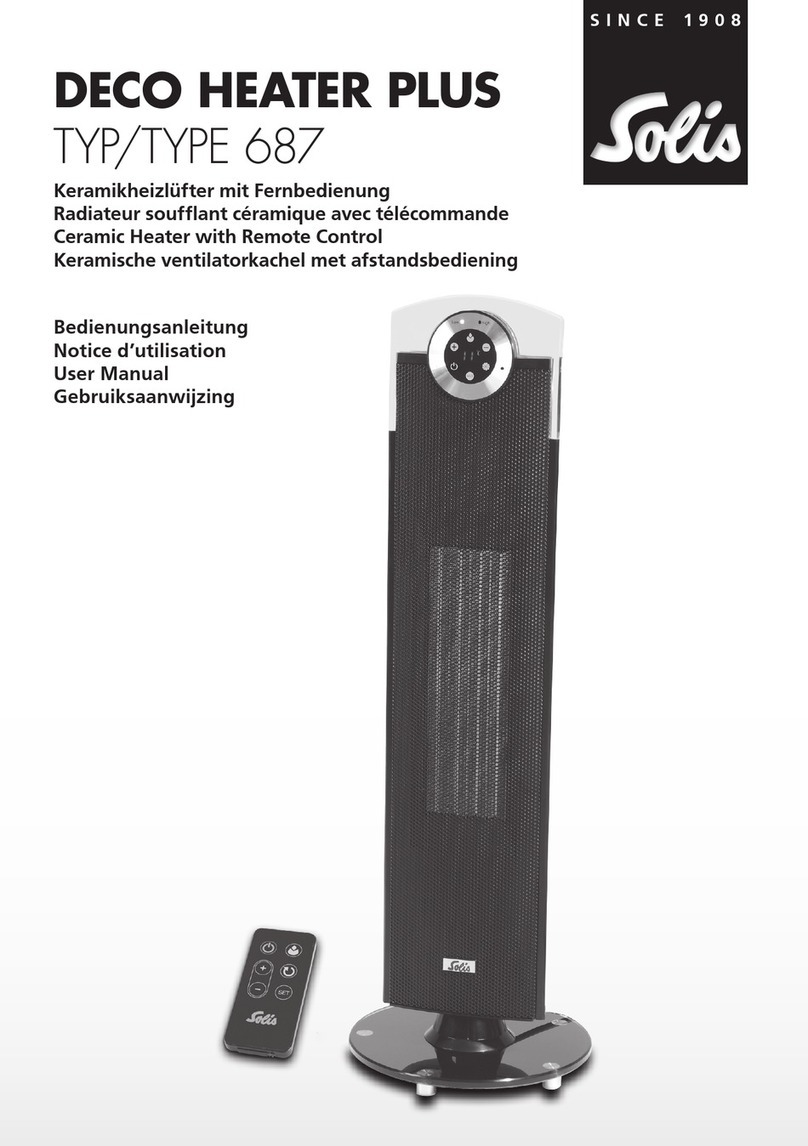 SOLIS DECO HEATER PLUS 687 user manual