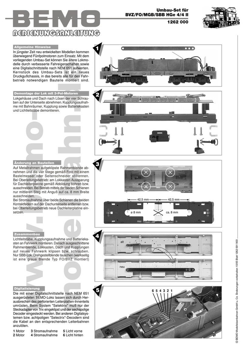 Bemo BVZ operating instructions