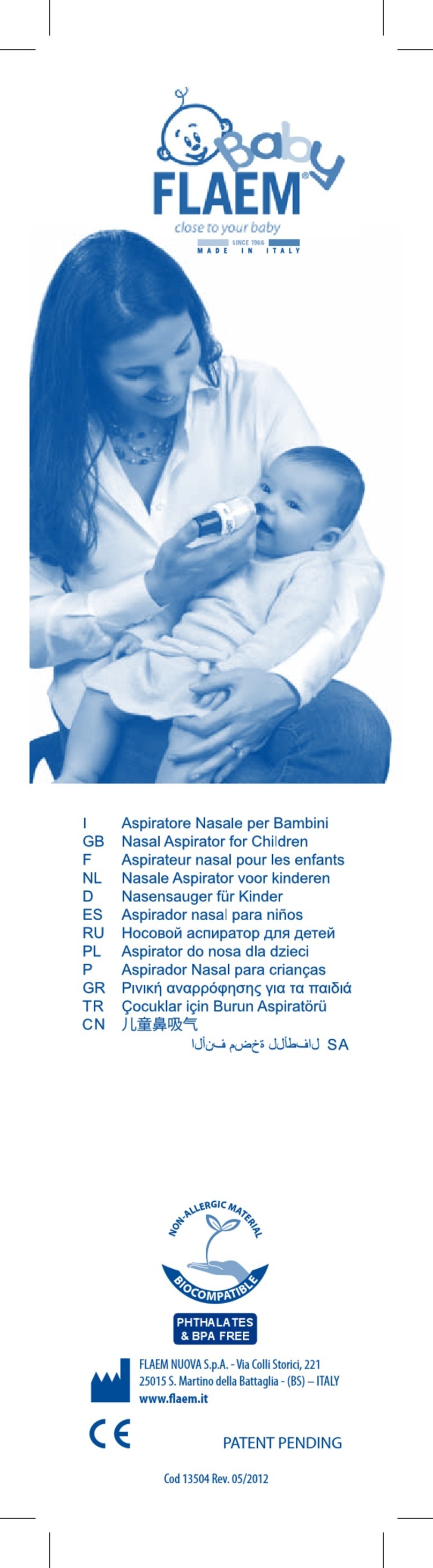 FLAEM NUOVA SpA Baby Flaem manual