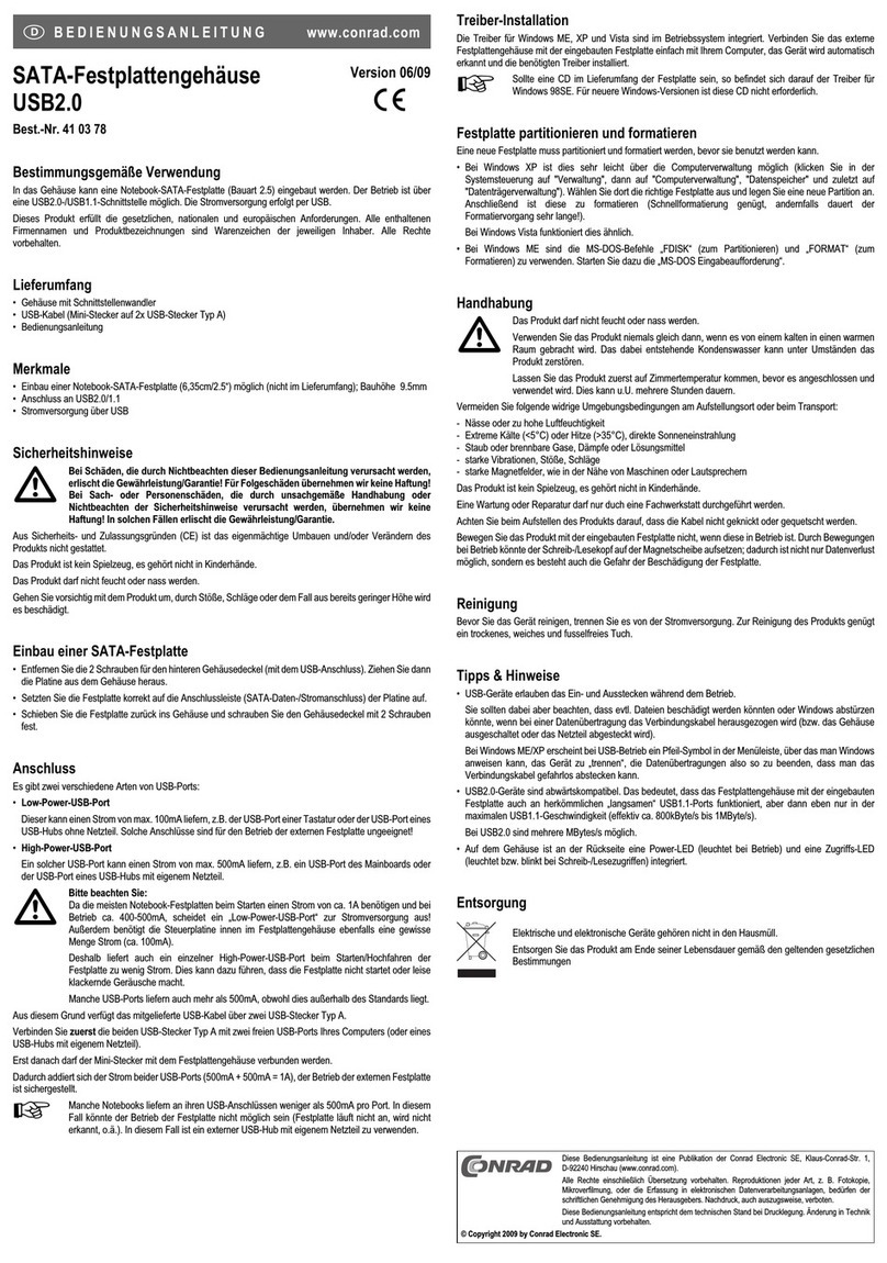 Conrad 41 03 78 User manual