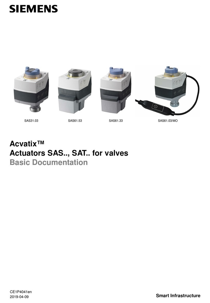 Siemens Acvatix SAS Series Operator's manual Siemens Acvatix SAS Series Operator's manual