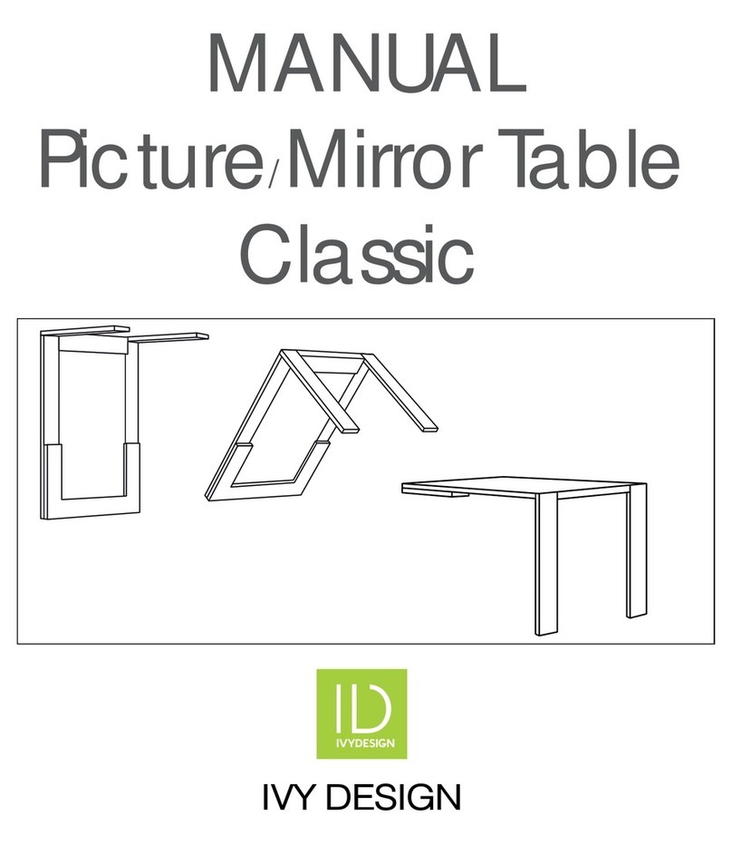 IVY DESIGN Picture/Mirror Table Classic User manual