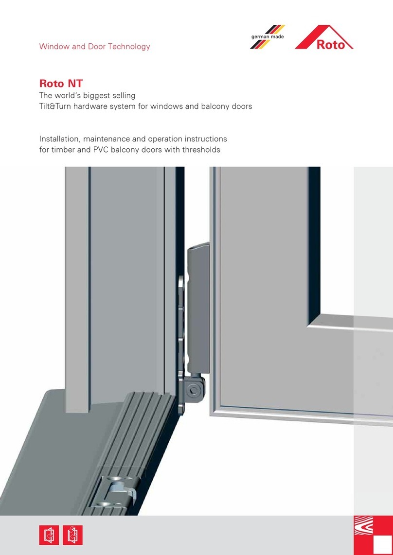 Roto NT Series Installation, maintenance and operation instructions