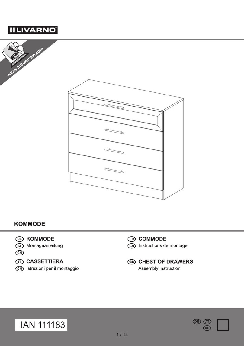 LIVARNO CHEST OF DRAWERS User manual LIVARNO CHEST OF DRAWERS User manual