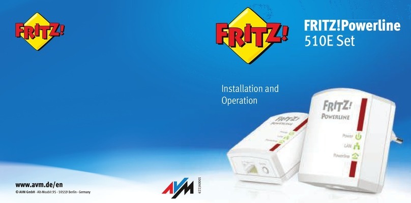AVM FRITZ!Powerline 510E Set Installation and operation
