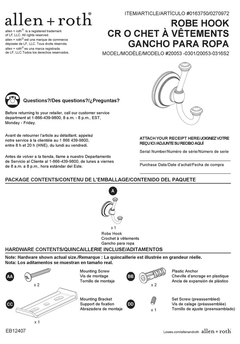 LF allen+roth 20053-0301 manual