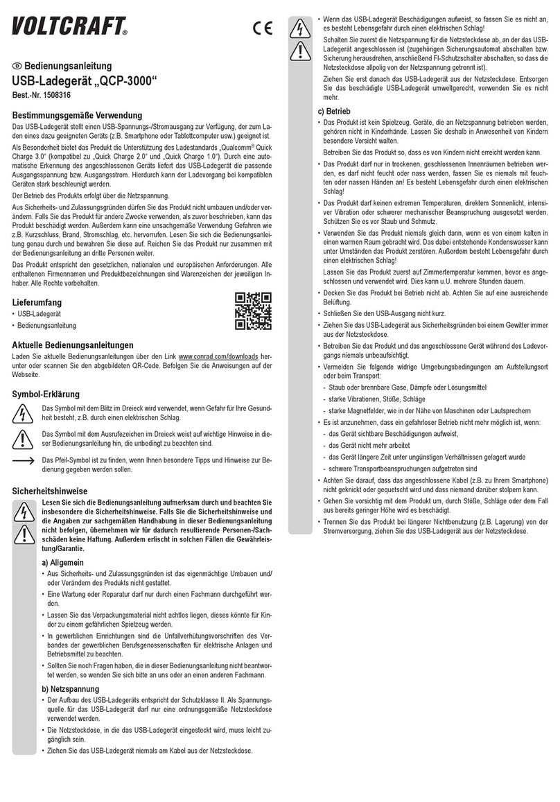 VOLTCRAFT QCP-3000 User manual