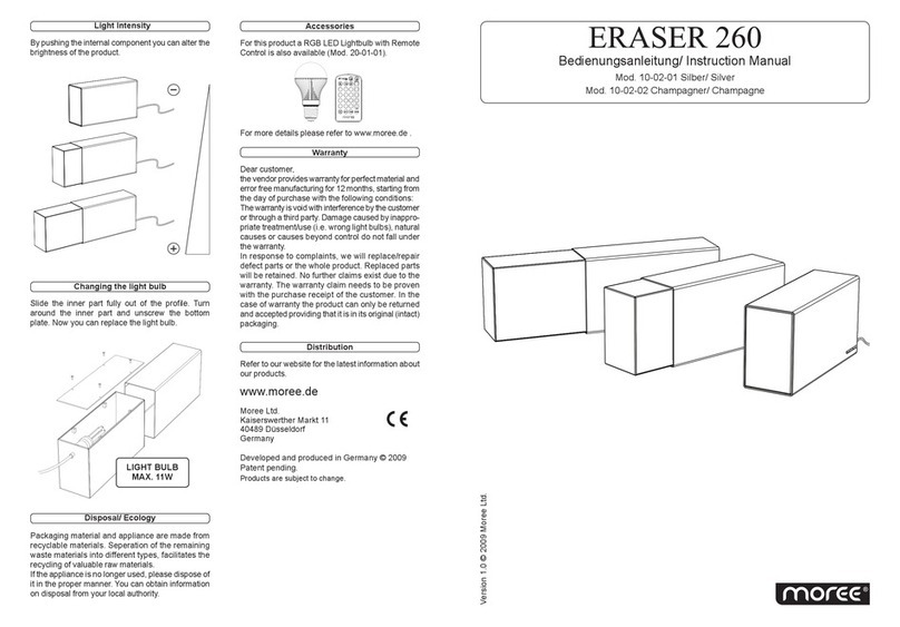 Moree Eraser 260 instruction manual