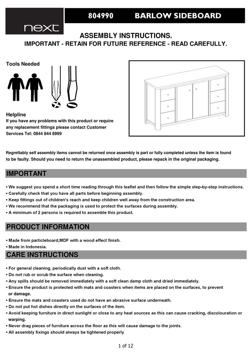 Next BARLOW SIDEBOARD 804990 User manual