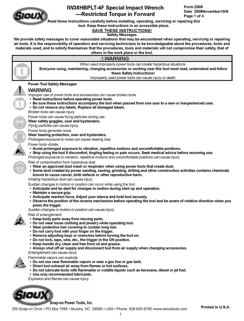 Sioux Tools IW38HBPLT-4F quick start guide