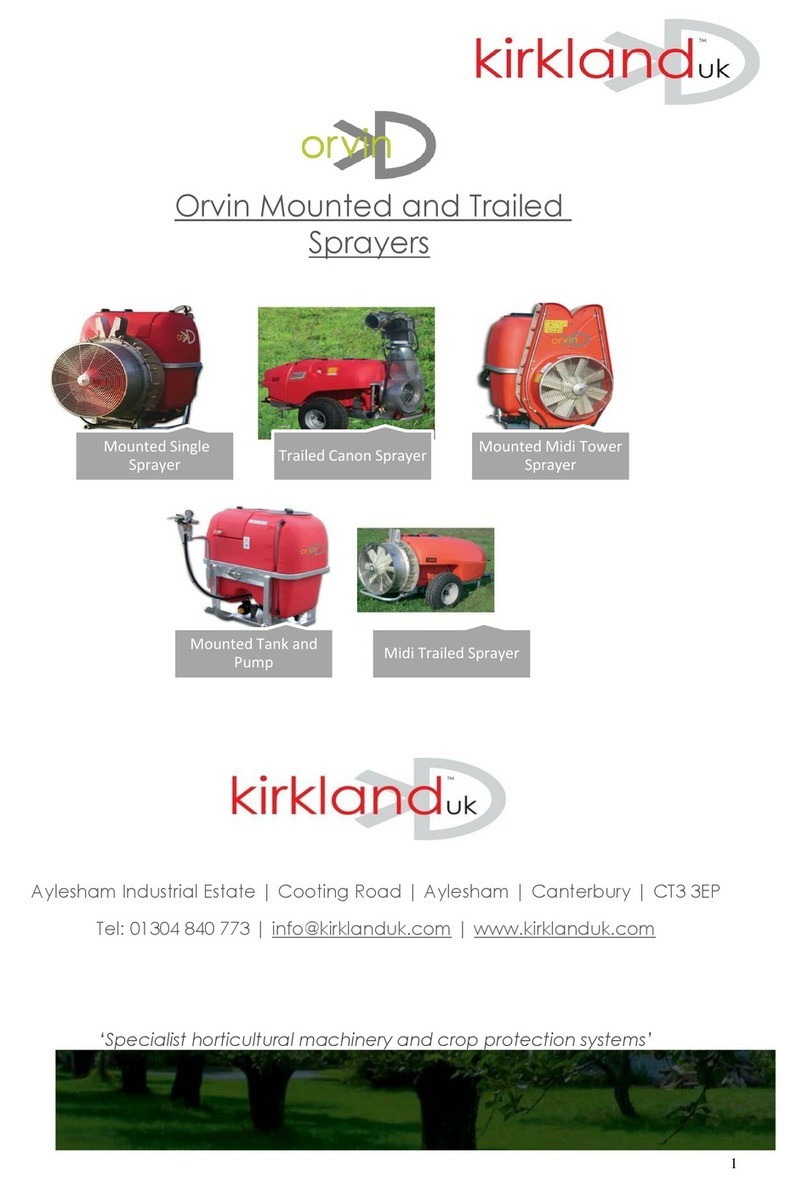 KIRKLAND Orvin Mounted Single Sprayer Use and maintenance manual