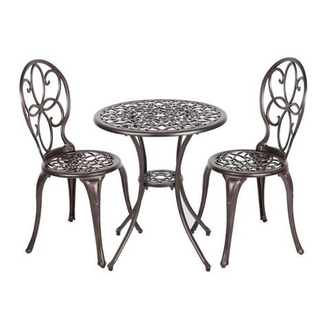 Patio Sense Arria Antique Bronze Cast Aluminum Bistro... quick start guide
