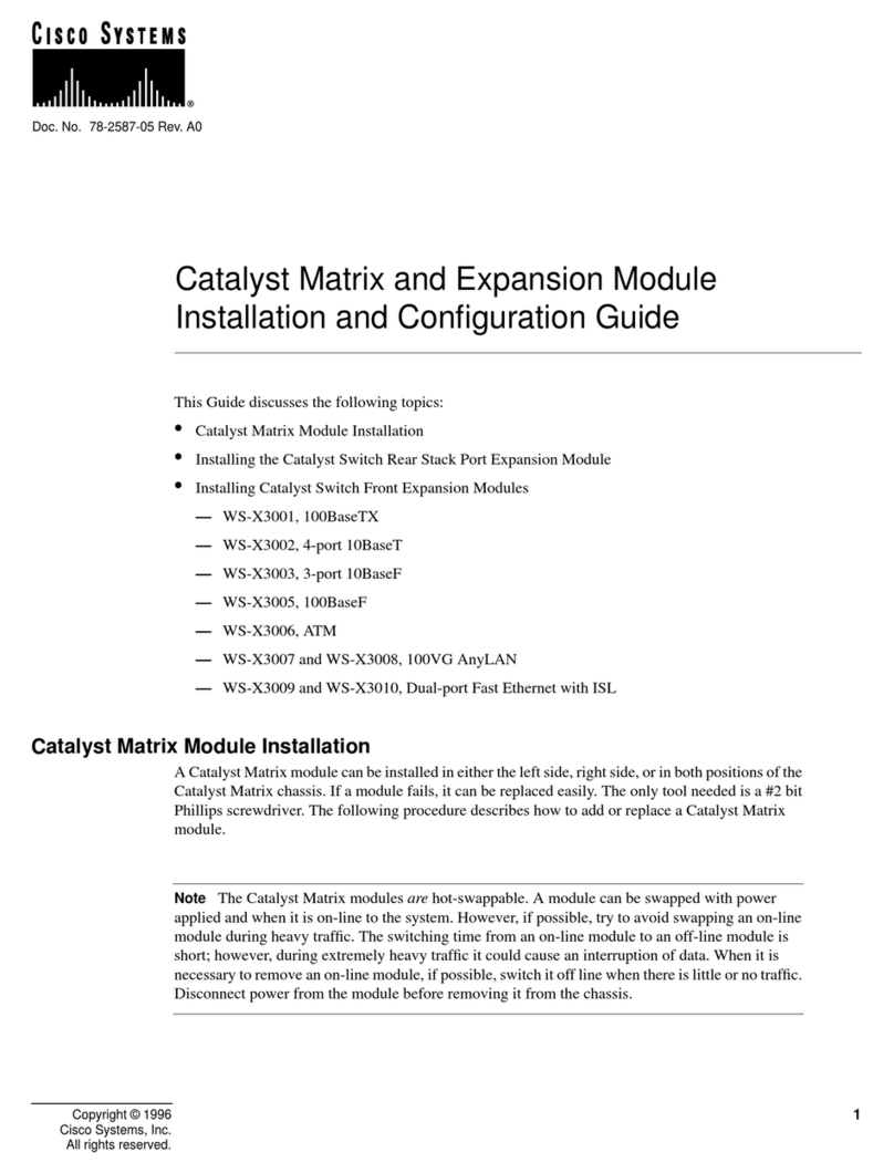 Cisco Catalyst WS-X3001 Operator's manual