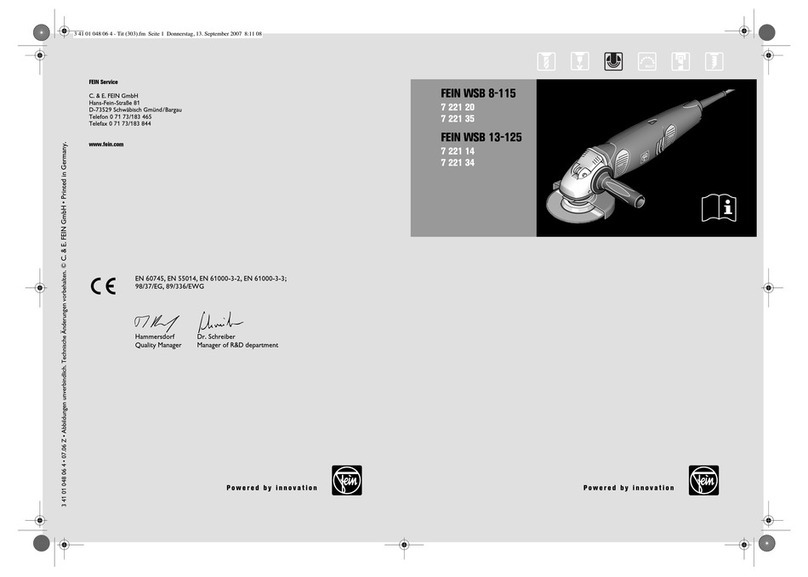 Fein WSB 8-115 User manual