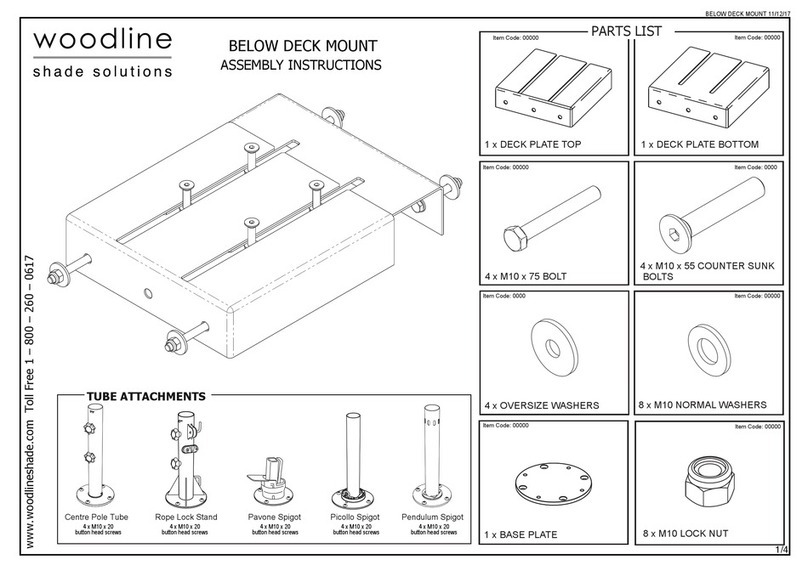 Woodline BELOW DECK MOUNT Assembly instructions